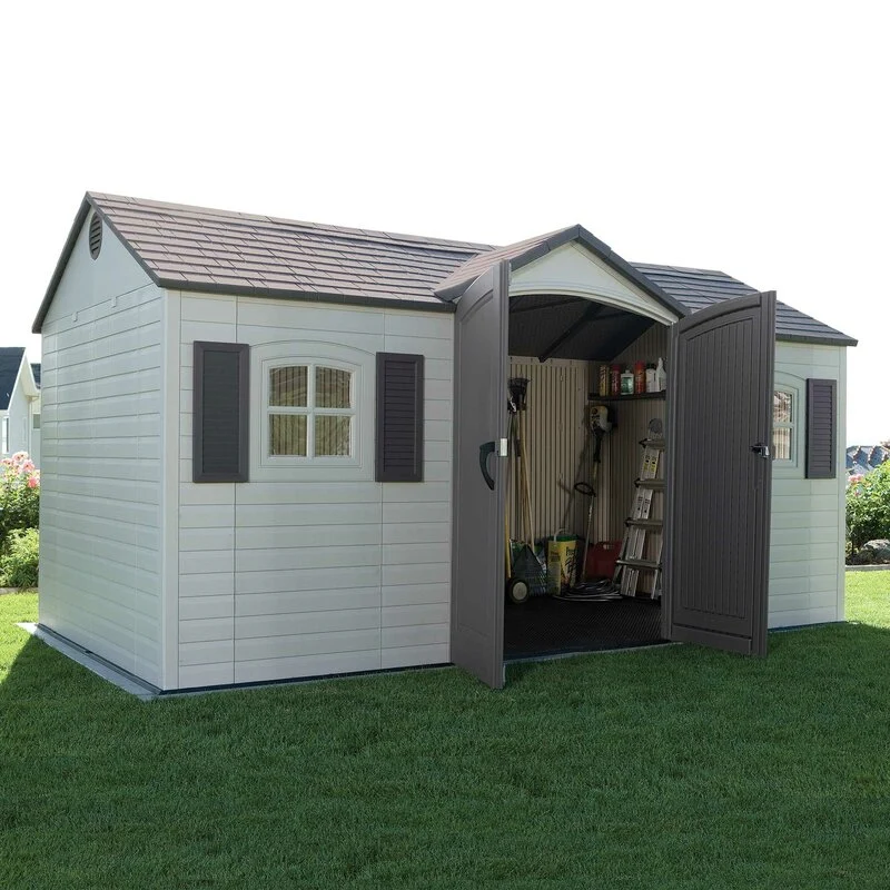 15 ft. x 8 ft. Double Door Storage Shed