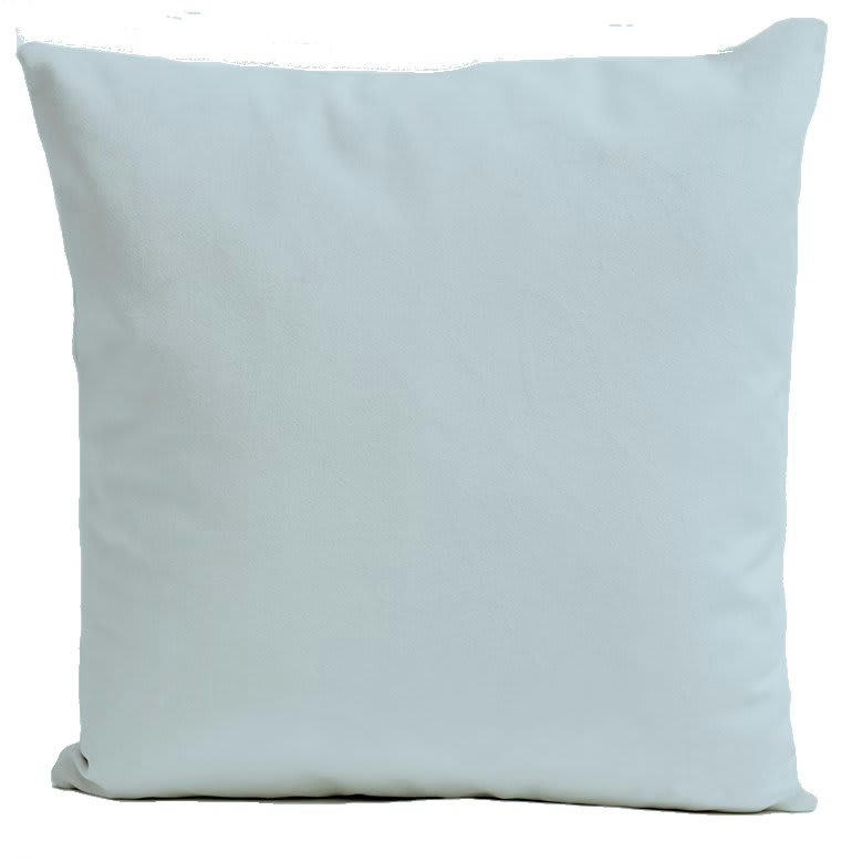 - Coussin uni velours bleu pastel 40x40cm