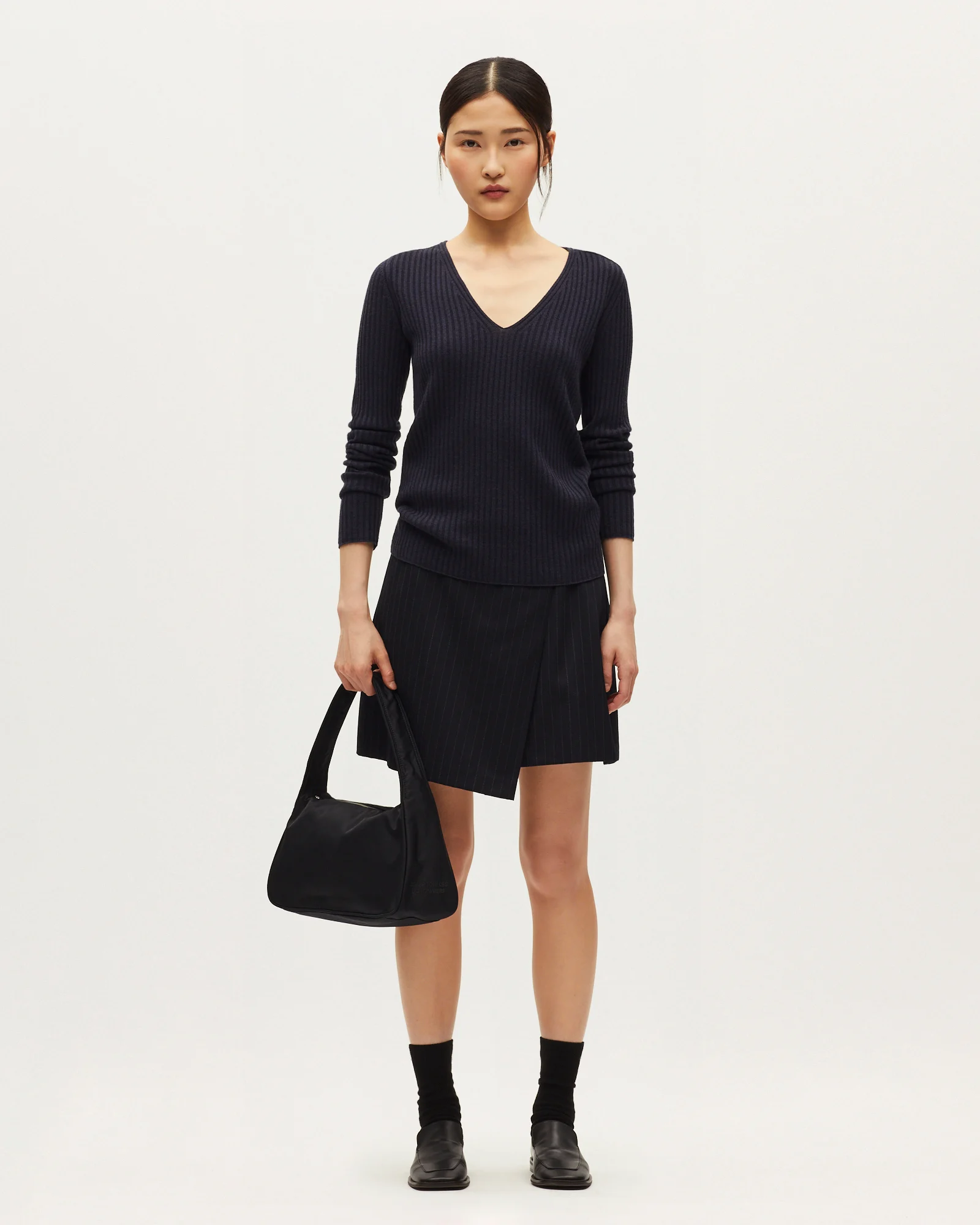 Pull col V en laine mérinos