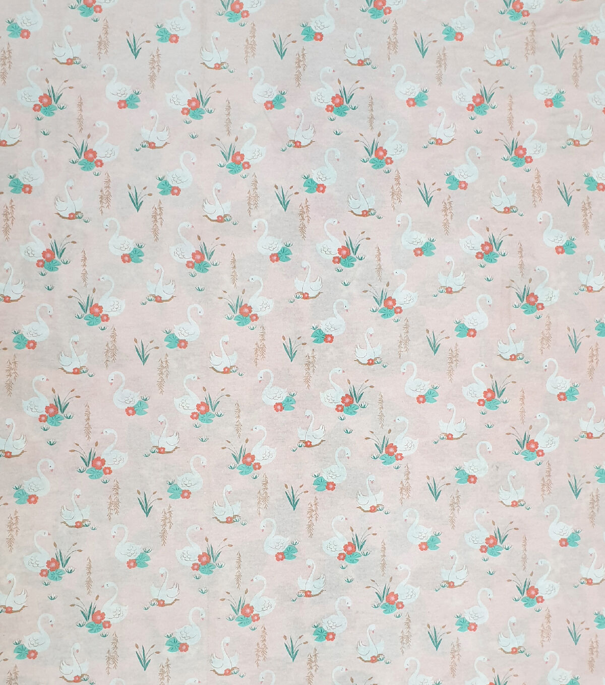 Swans Super Snuggle Flannel Fabric