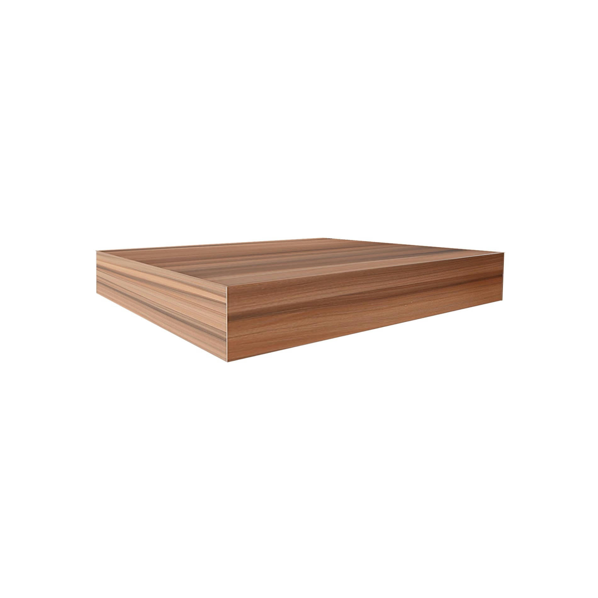 ROMA - Lot de 2 étagères murales 25x25 cm en mdf marron
