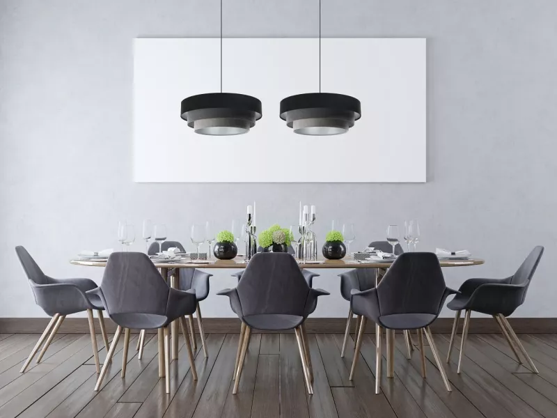 Lampa wisząca TRIO MIX czarna/szara/srebrna