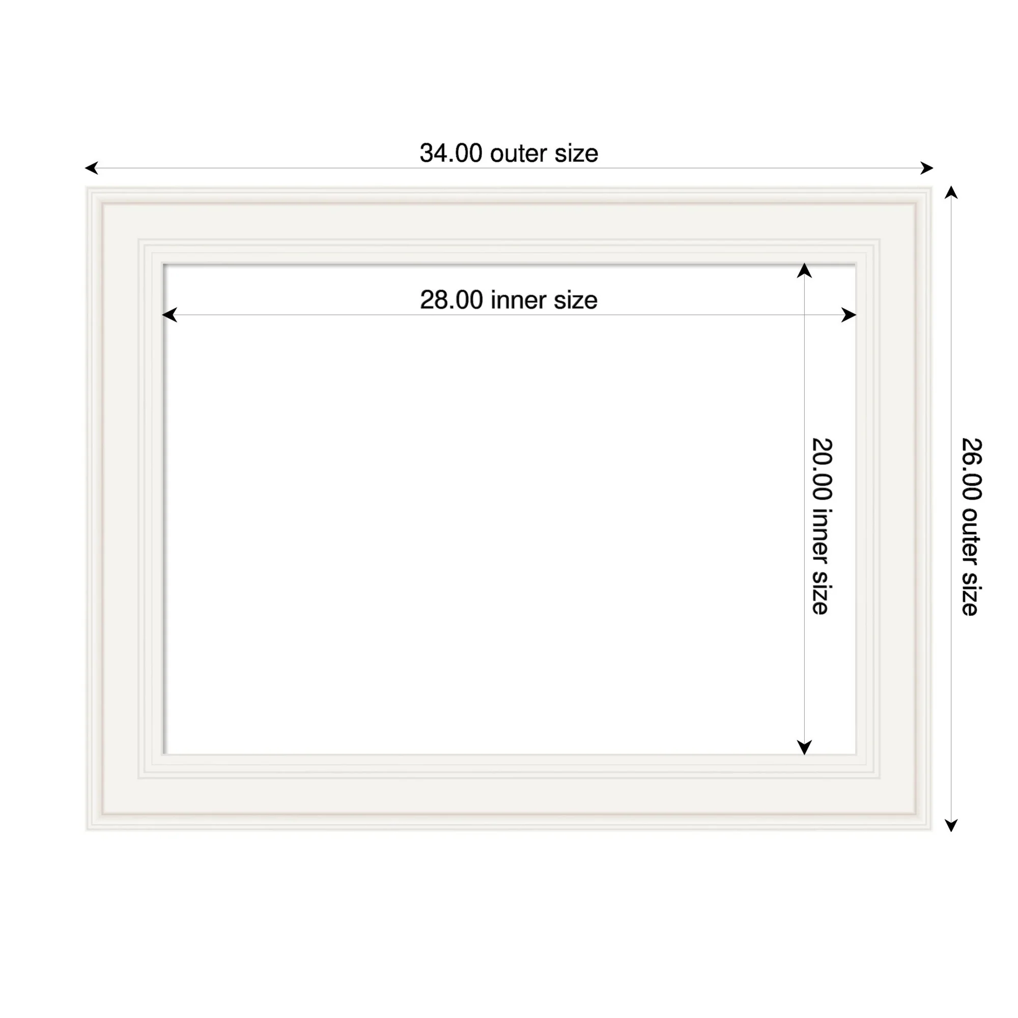 Amanti Art Ridge Black Framed Dry Erase Magnetic Board