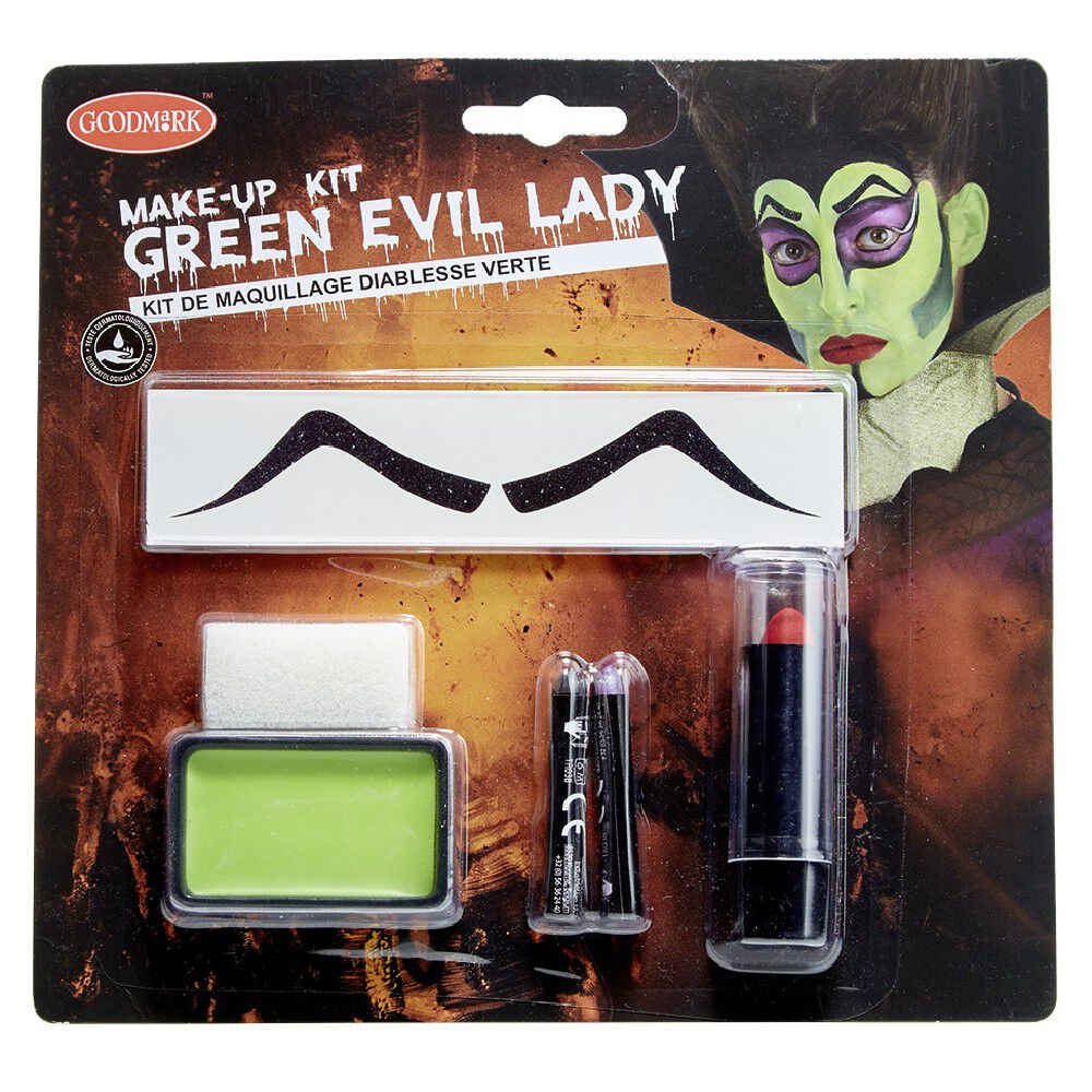 Kit maquillage Halloween diablesse verte