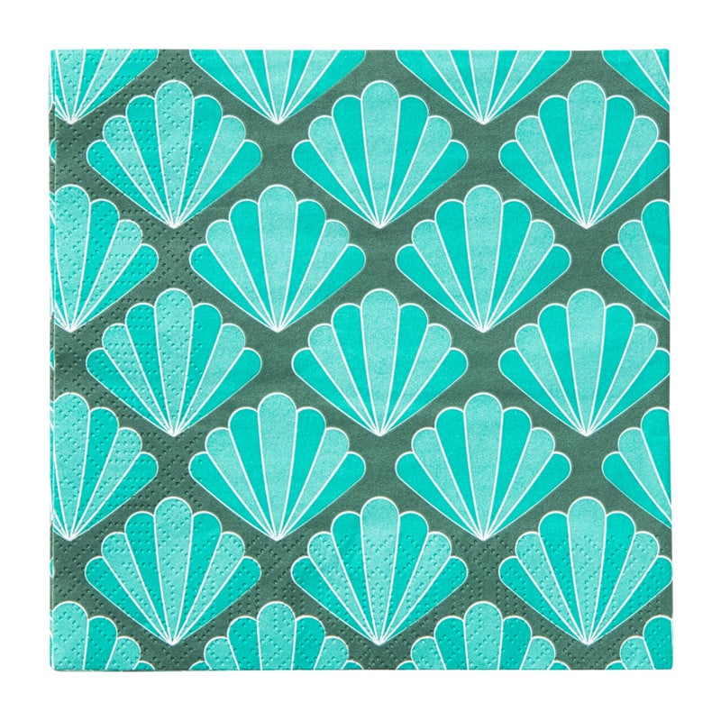 Servetten schelp - 33x33 cm - set van 20