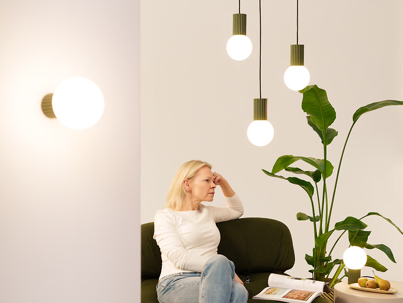 Lampa sufitowa Halo aluminiowa zielona