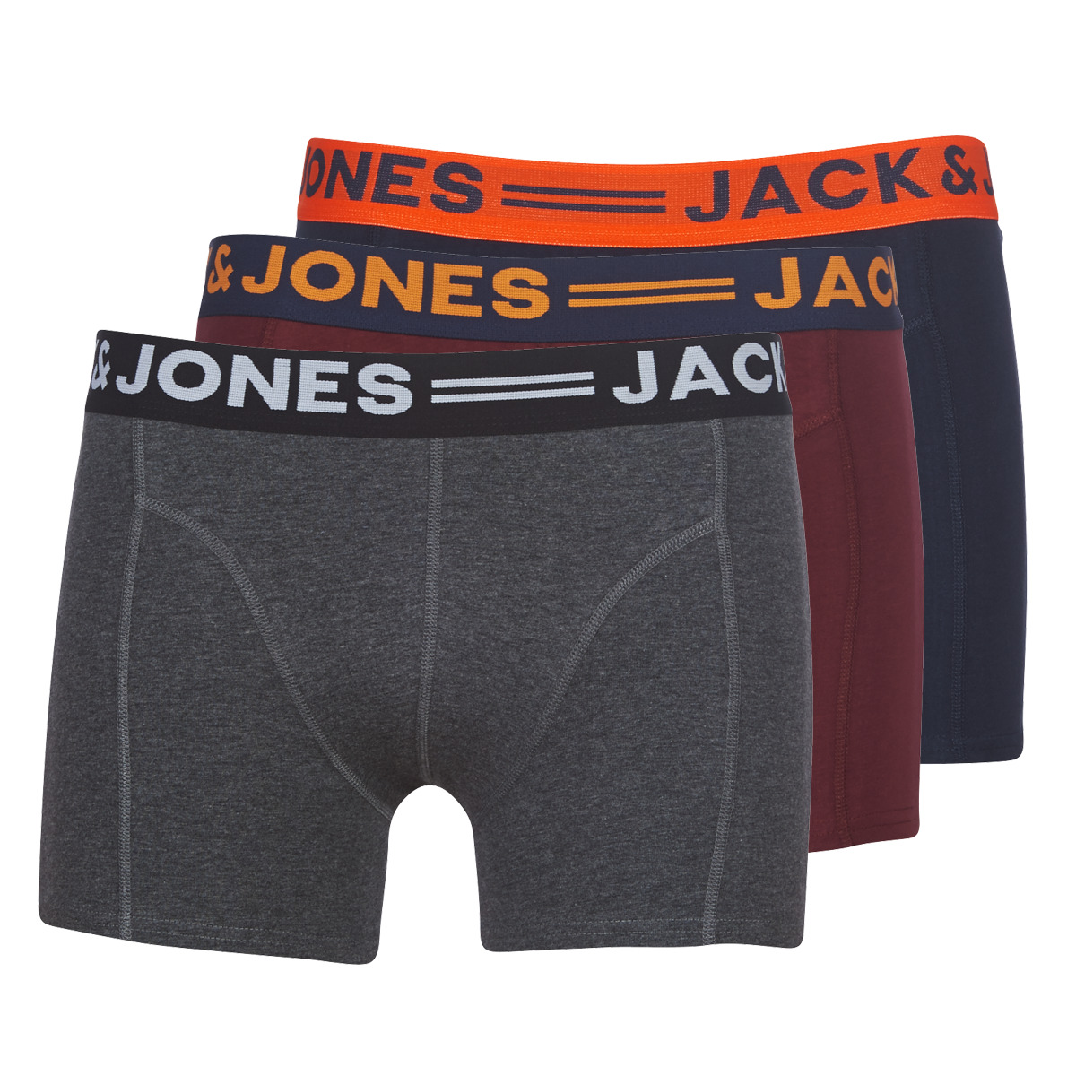 Jack & Jones - JACLICHFIELD X 3 - Grey / Black / Bordeaux