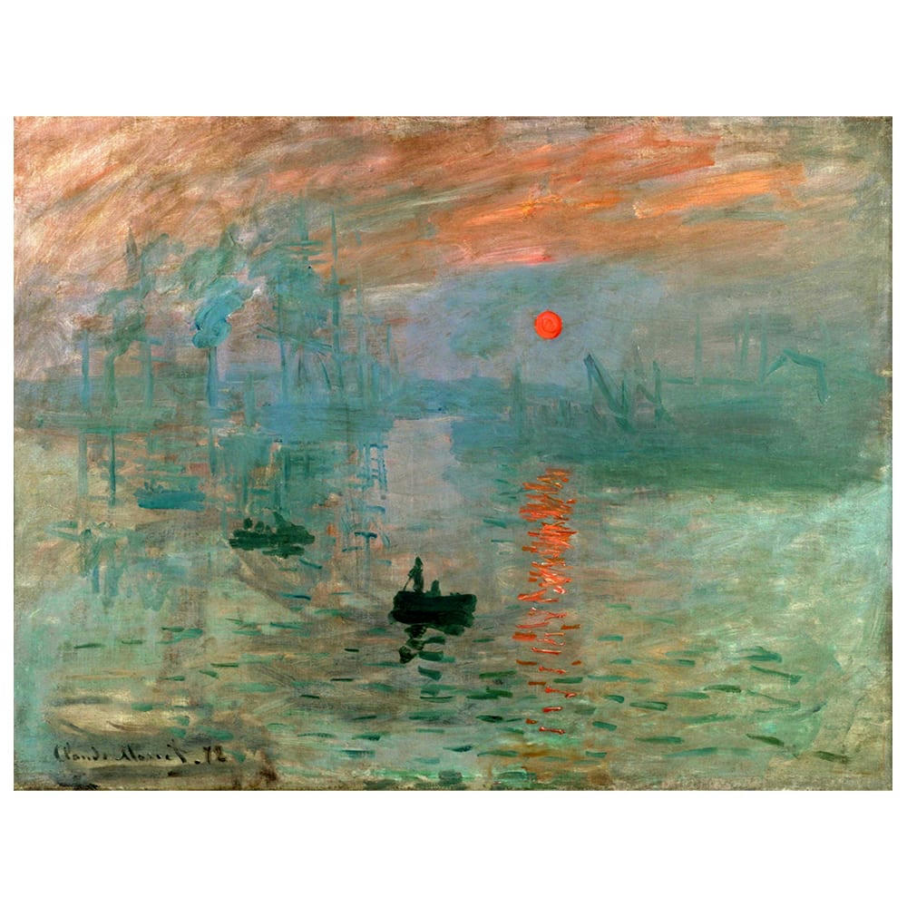 - Tableau impression soleil levant Claude Monet 40x50cm