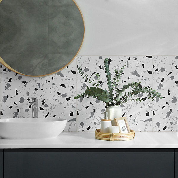 Panneau Décoratif Mural Wallfluent 50x50 cm Motif Abstrait De Pierre 4 pièces