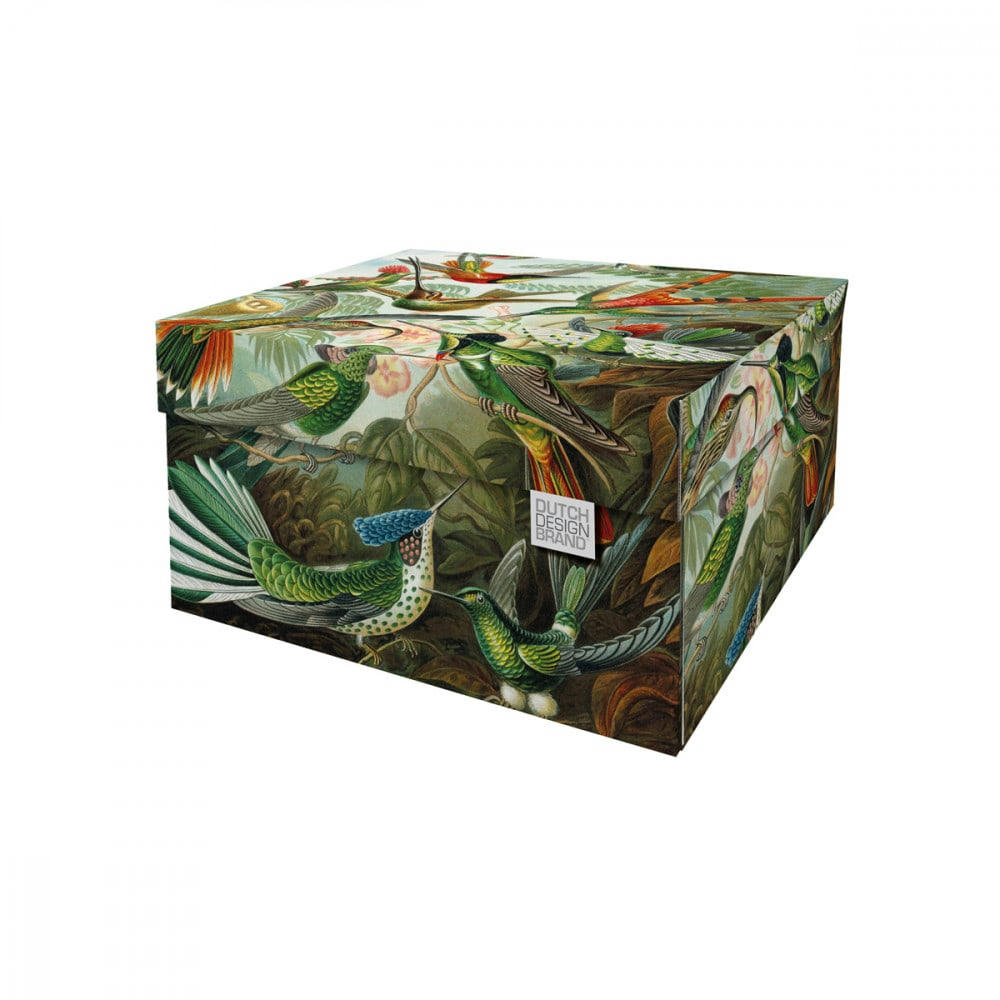 ART OF NATURE - Lot de 2 boites de rangement carton multicolore 33x24x17cm