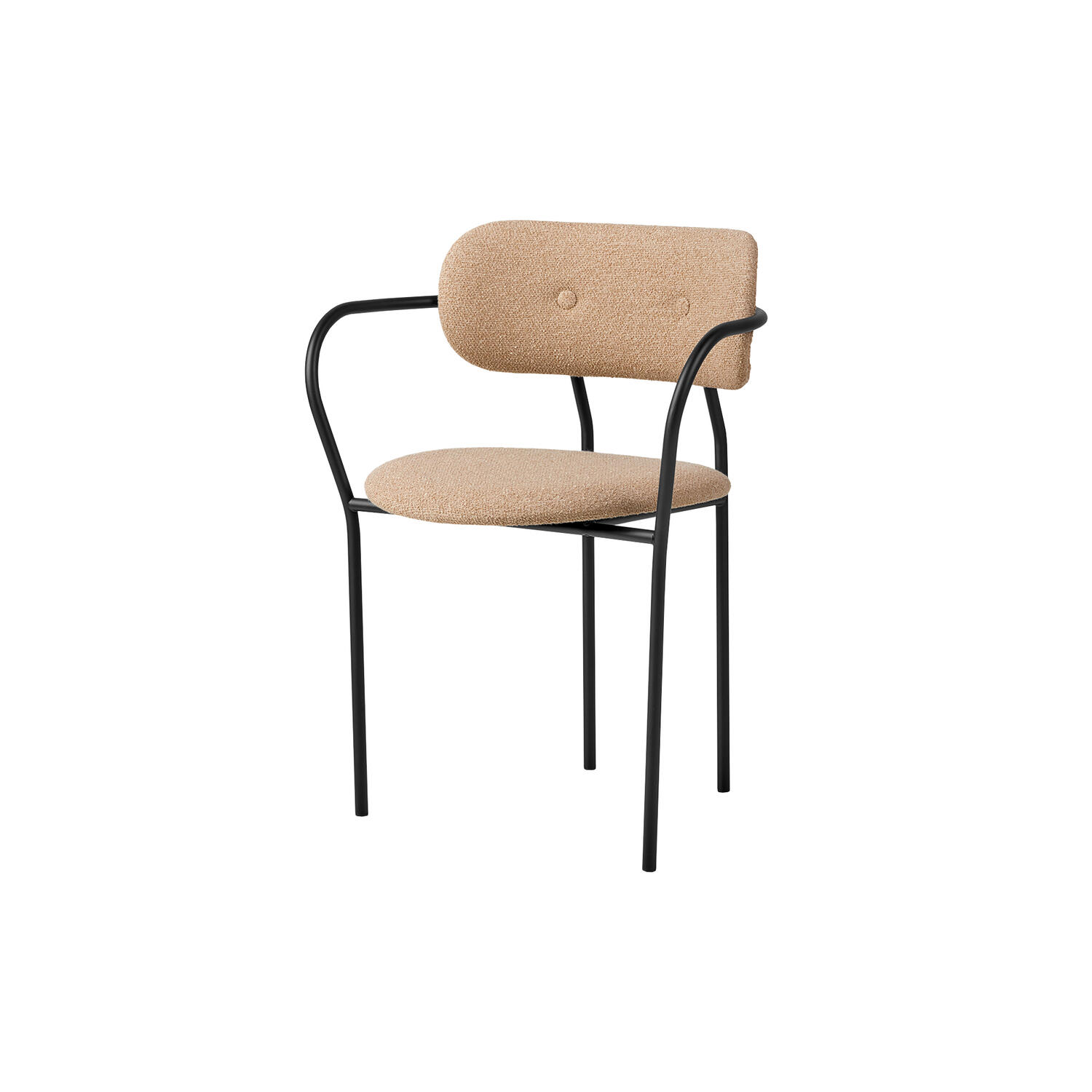 Coco Dining Armchair, Around Boucl&eacute; 004/black matt