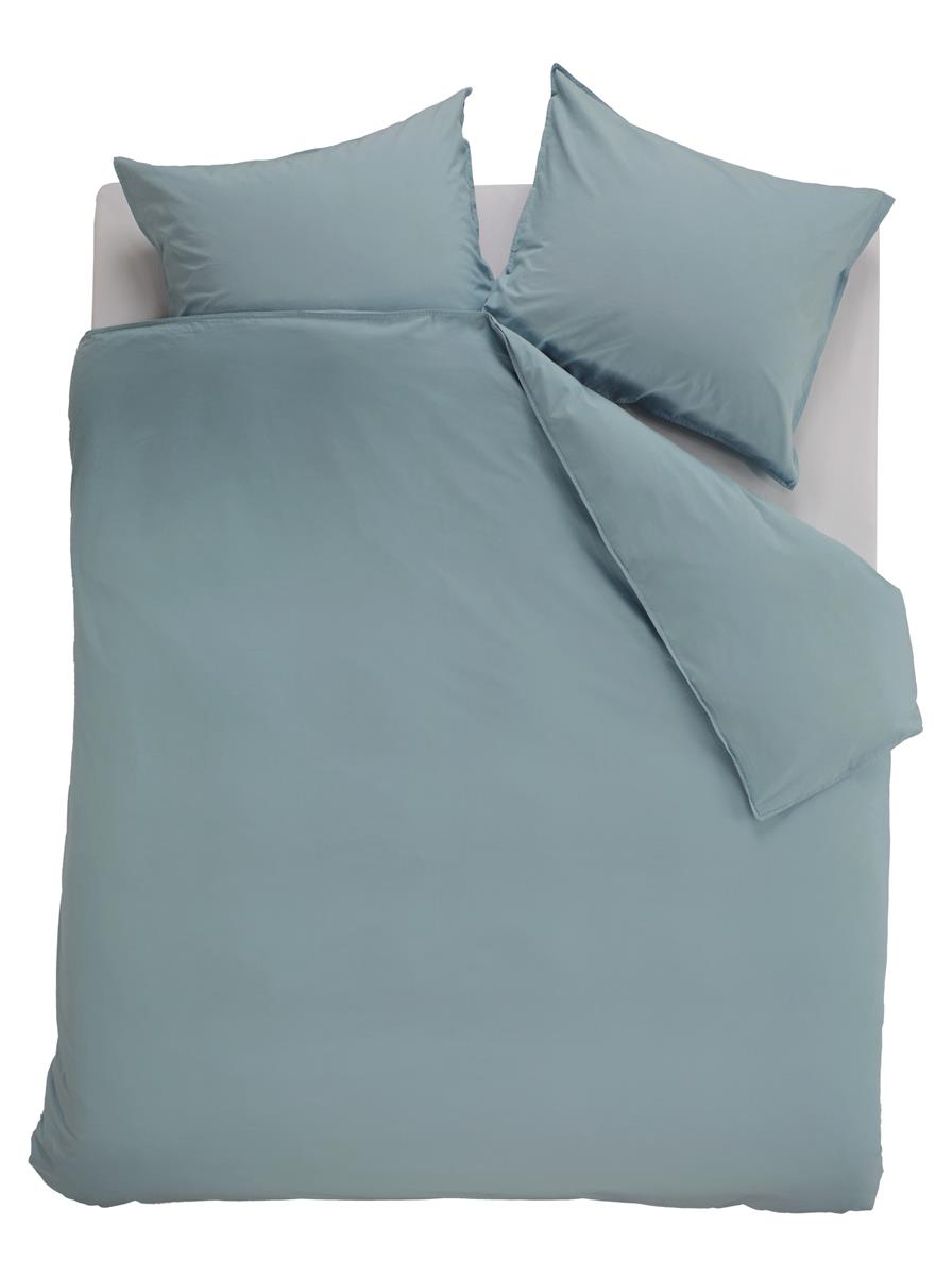 Ambiante Cotton Uni dekbedovertrek - Effen - Lits-Jumeaux - 240x200/220 cm - Blauw