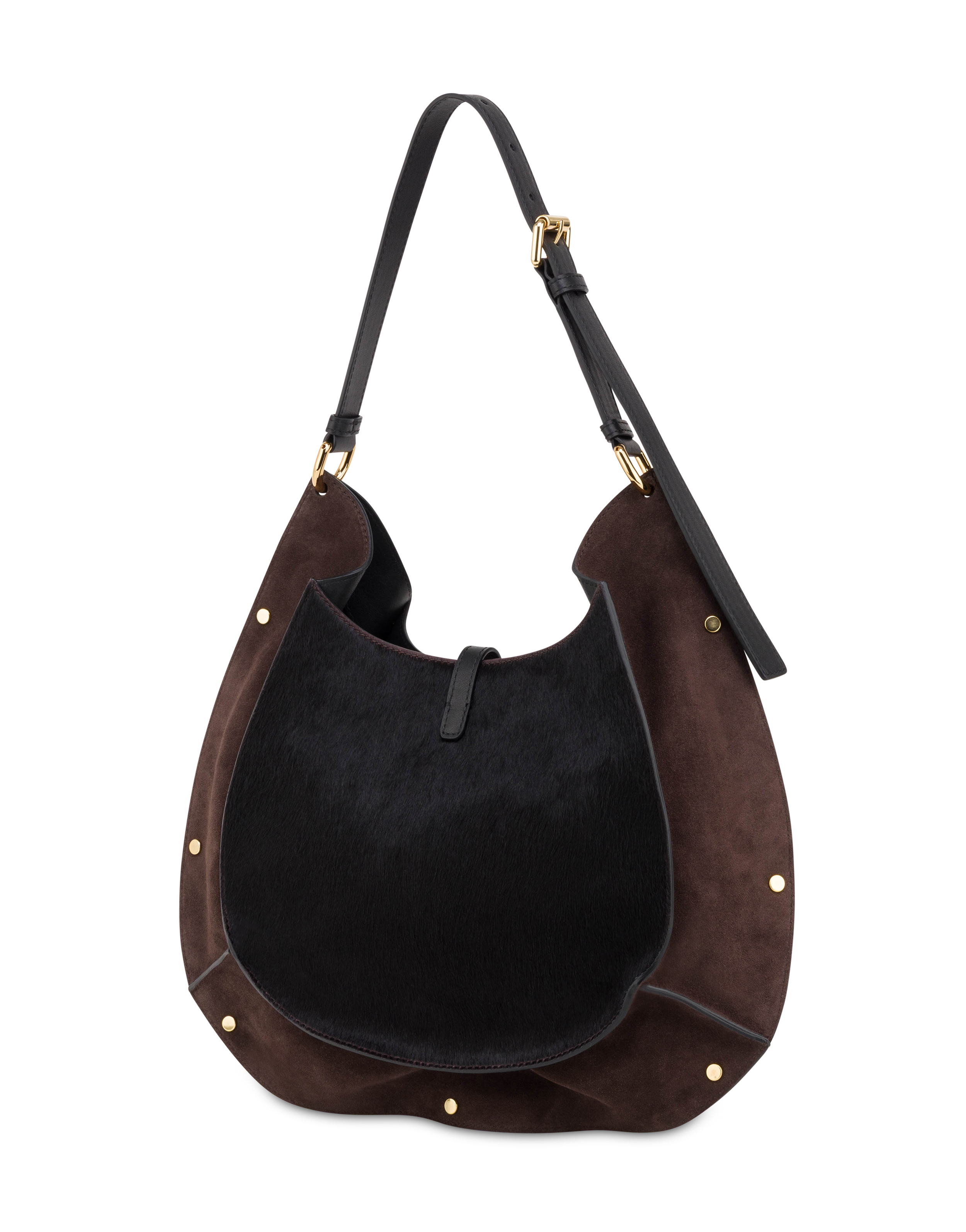 Borsa A Spalla Austin In Cavallino Crosta E Vitello T.moro/t.moro/nero