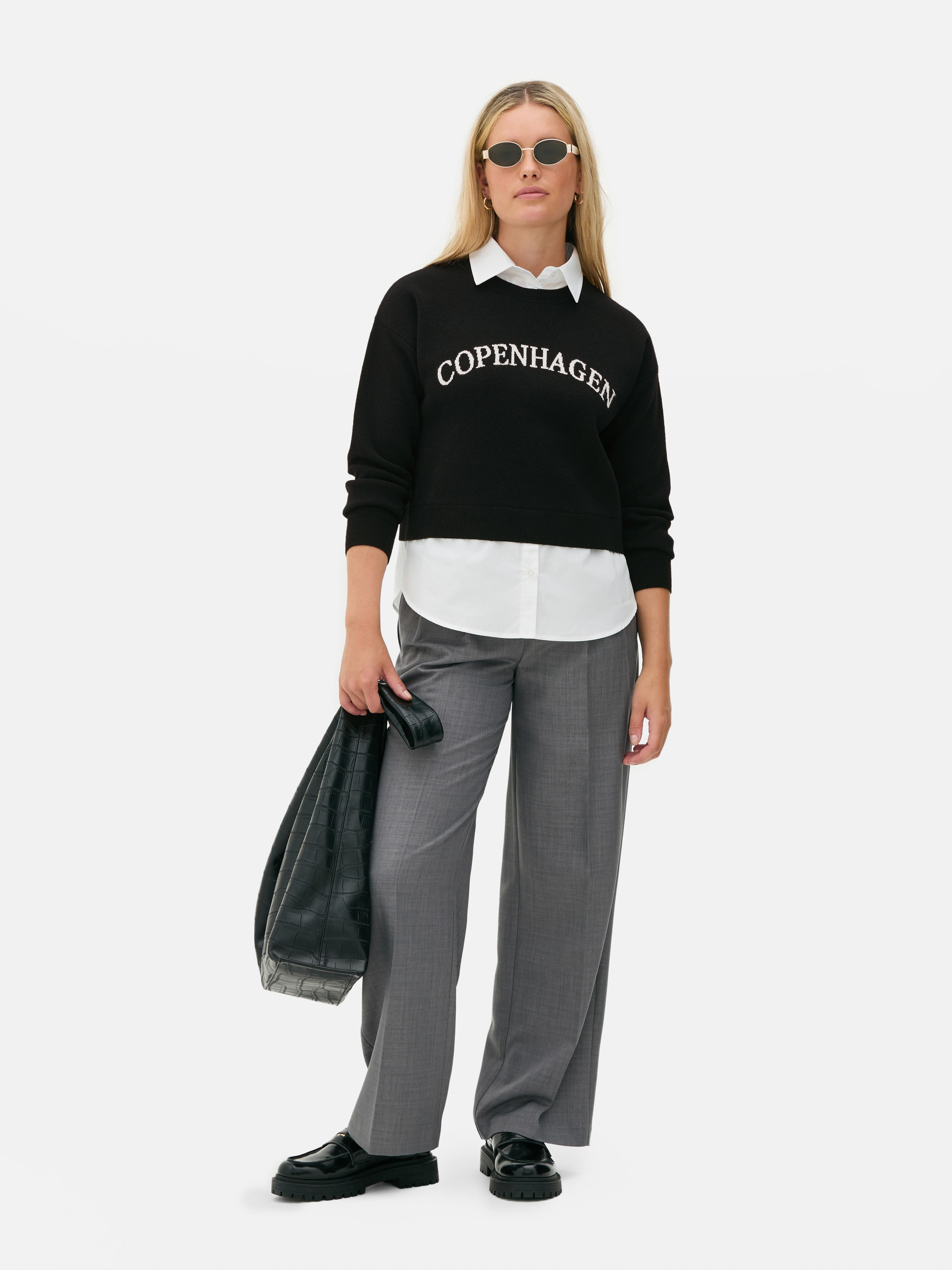 2 In 1 Slogan Sweater