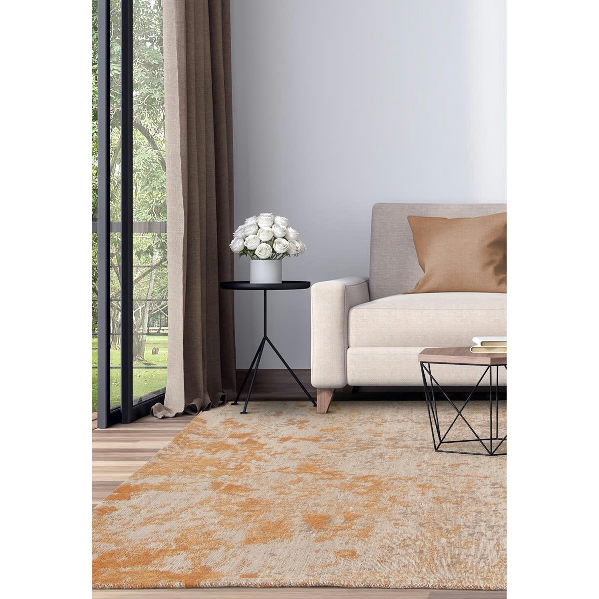 RADA - Tapis de salon en polypropylène orange 160x230 cm