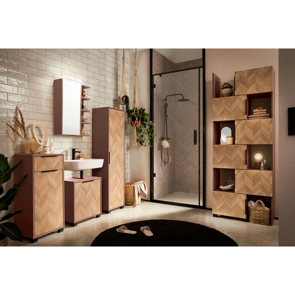 Hochschrank »Piazza«, (BxHxT): 40,3 x 157,8 x 33 cm, Mauve