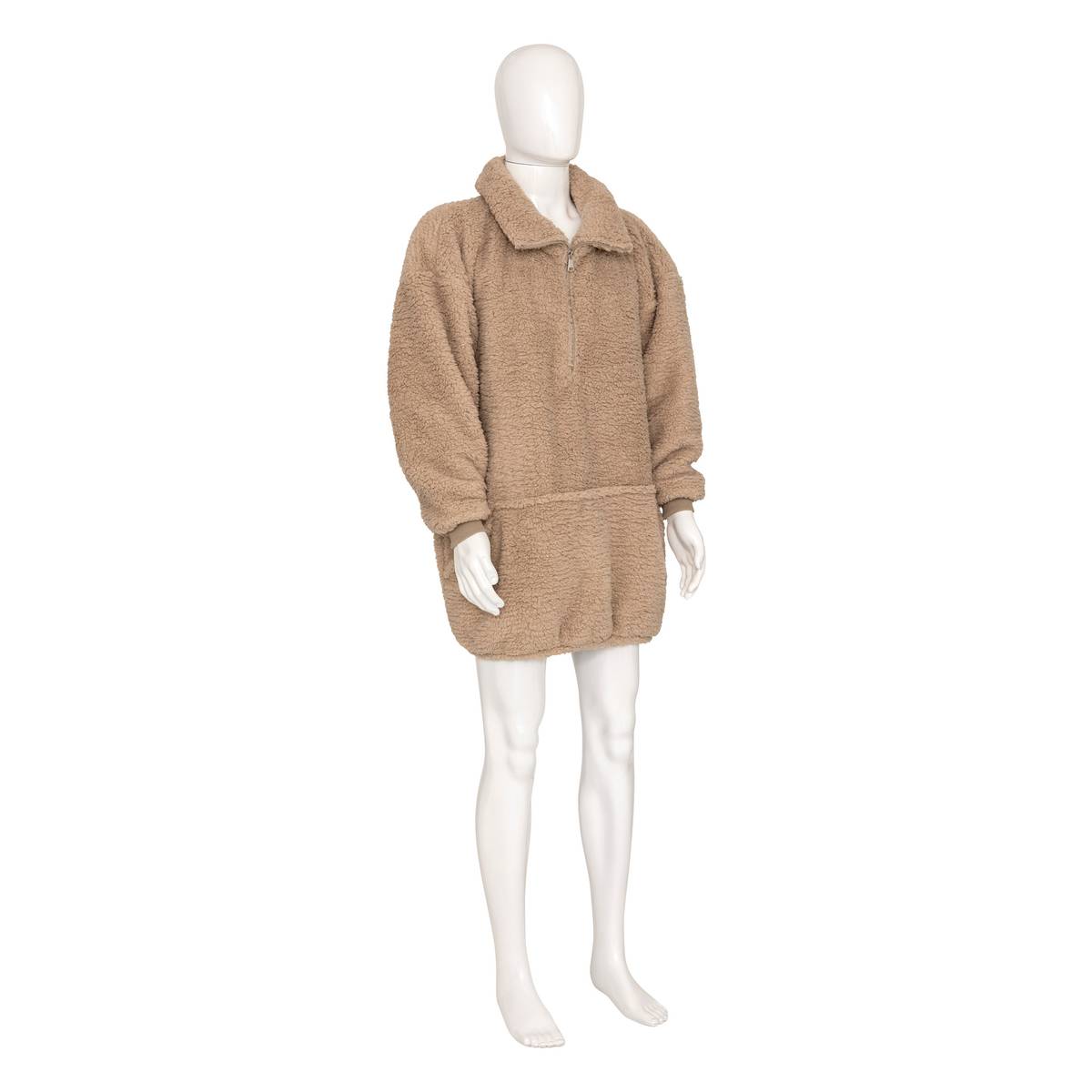 "Sherpa" Sleeved Blanket Linen Beige, 70x85 cm
