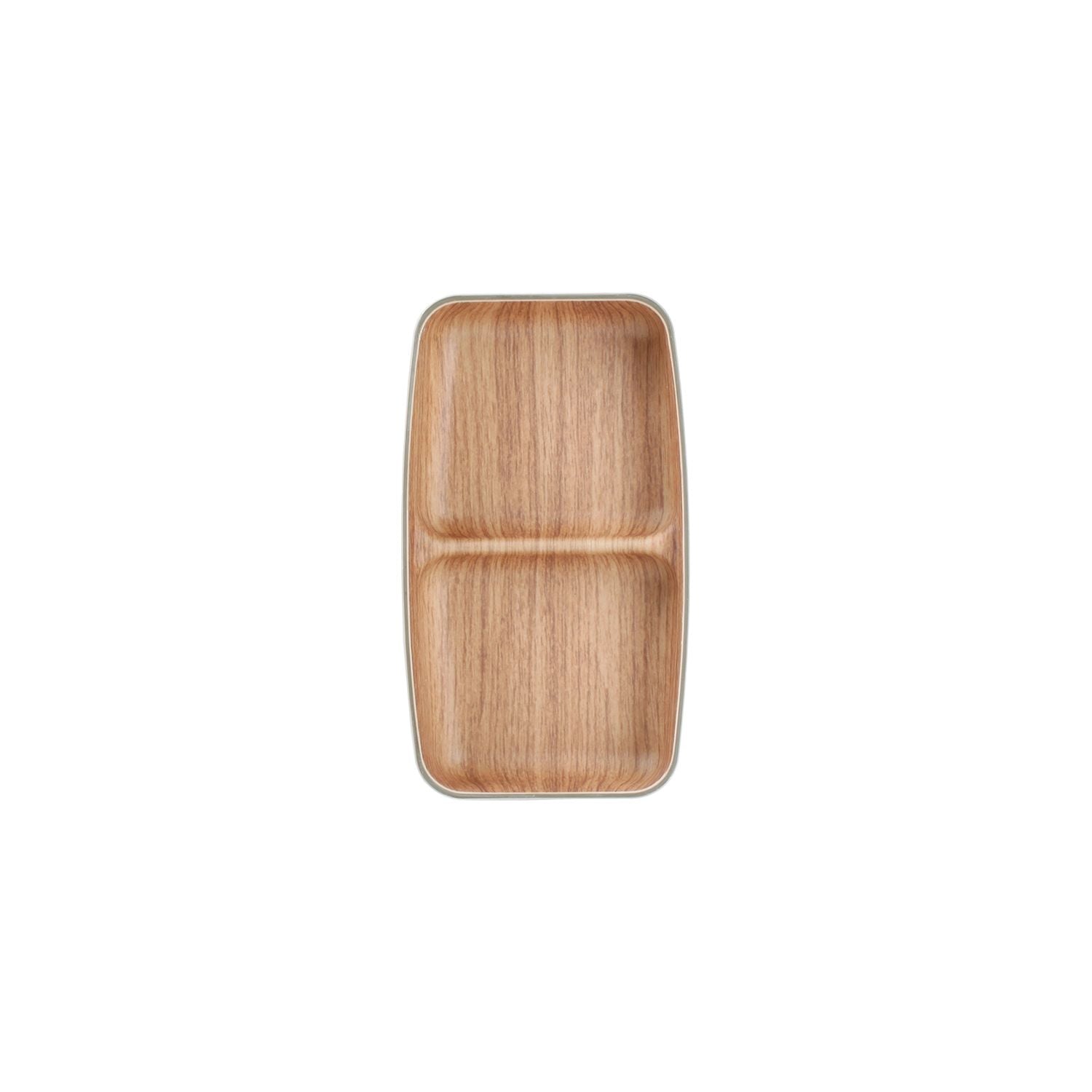 Bonbistro - Verdeelbord 17,5x10cm 2 delen bruin Buffet
