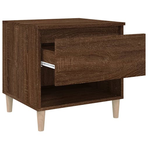 NNEVL Bedside Tables 2 pcs Brown Oak 50x46x50 cm Engineered Wood