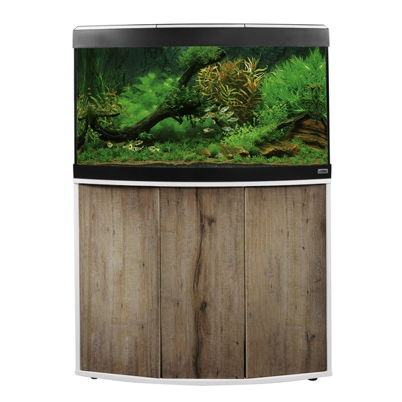 Aquariumkombination »Vicenza«, BxHxL: 92 x 125 x 92 cm, Floatglas, weiß/castle oak