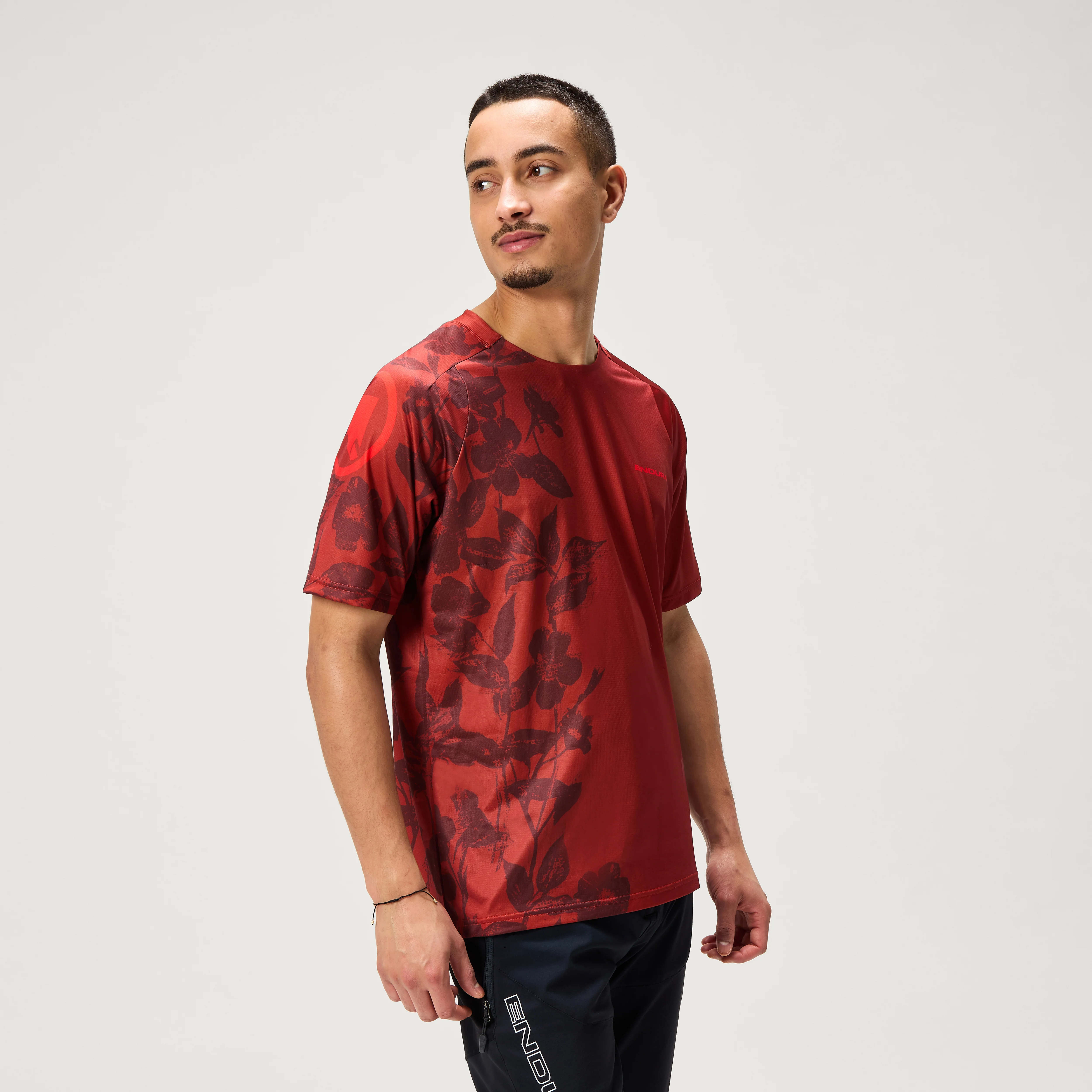 Men's Ltd Botanic Print S/S Tee - Brick Red