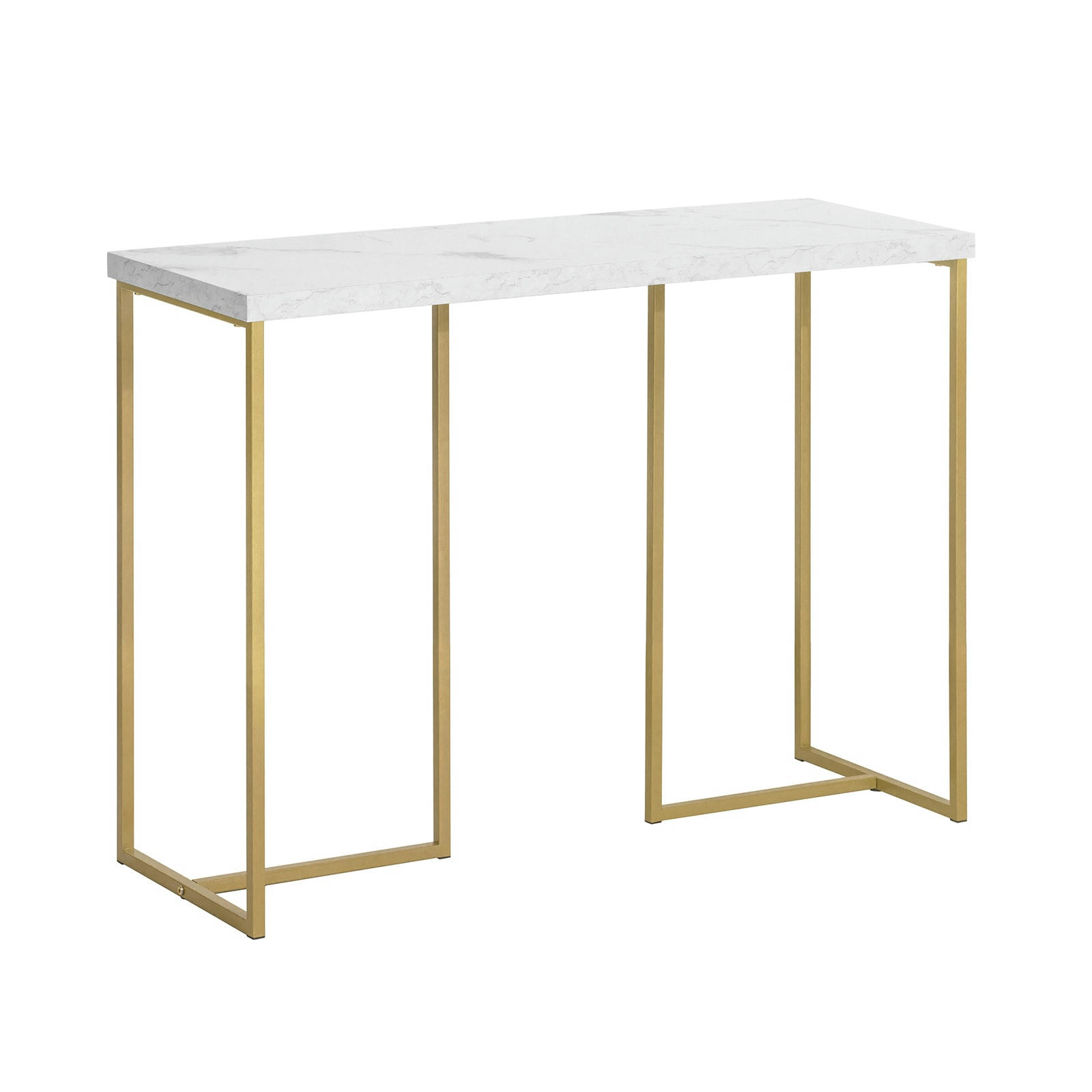 - Table console cadre en métal effet marbre