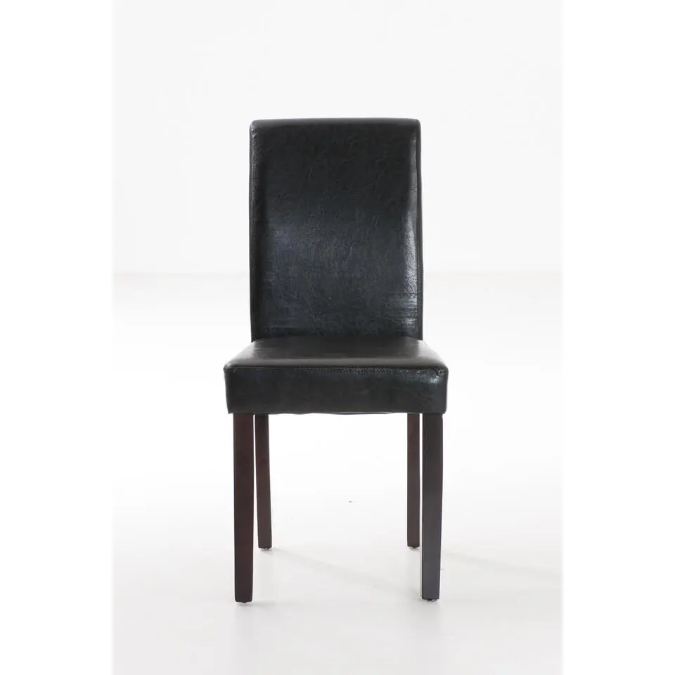 CLP Eetkamerstoel Ina donkerbruin Frame - Kunstleer - bruin