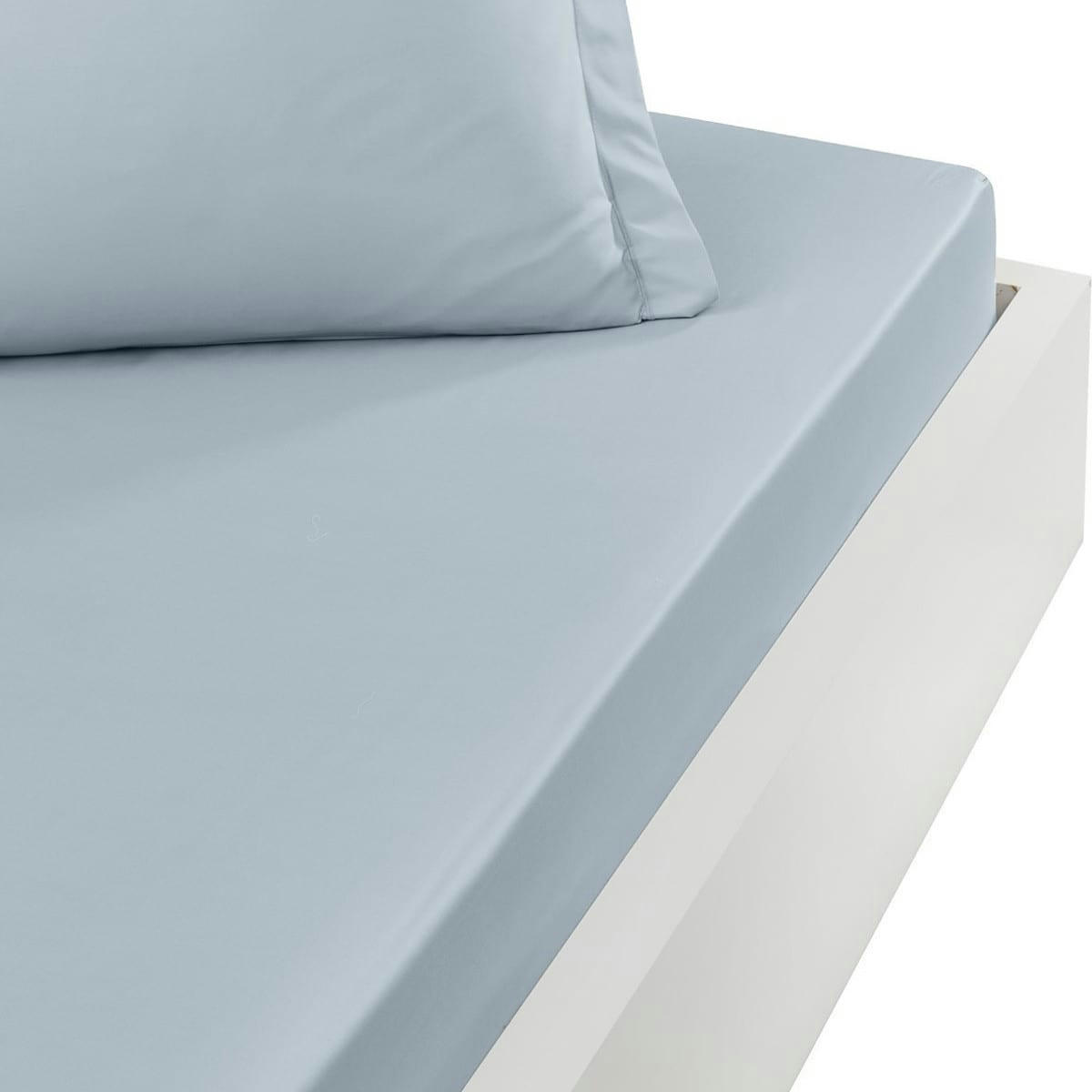 SOFT PERCALE - Drap housse en percale de coton Nuage 80x200 cm