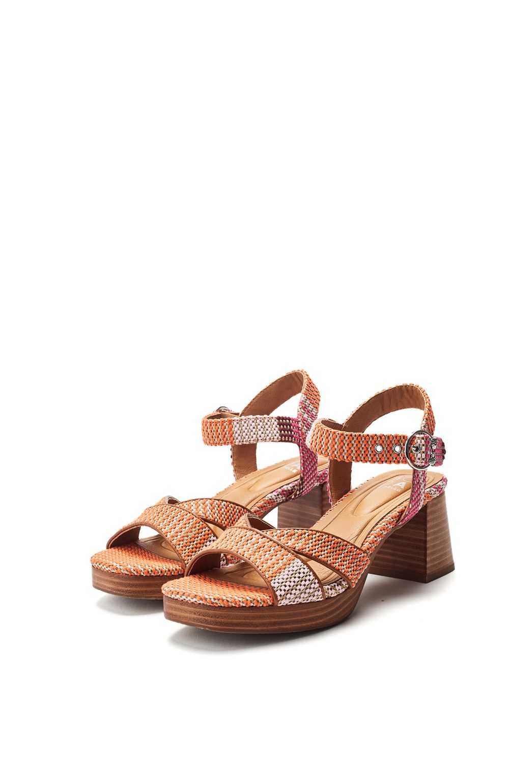 Moda In Pelle Grechian' Textile Heeled Sandals