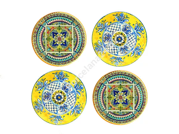 Kpl. podkładek ceramicznych 10,8 cm (4 szt.) Hanipol - Mix kolorów 33.008-2001