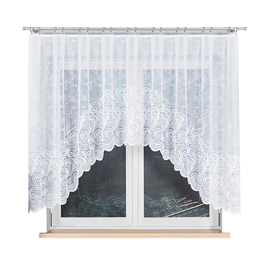 KINGA Firanka żakardowa gotowa 300x140cm, kolor biały