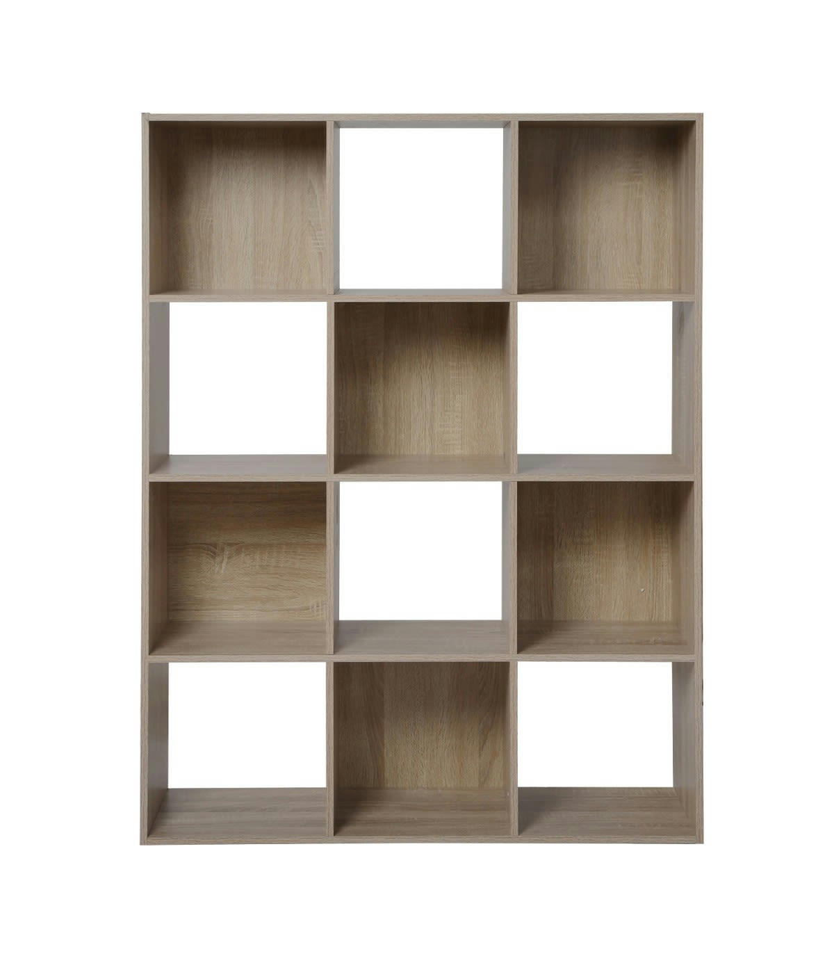- Etagère de rangement avec 12 cases - L93 x H124 cm - Marron