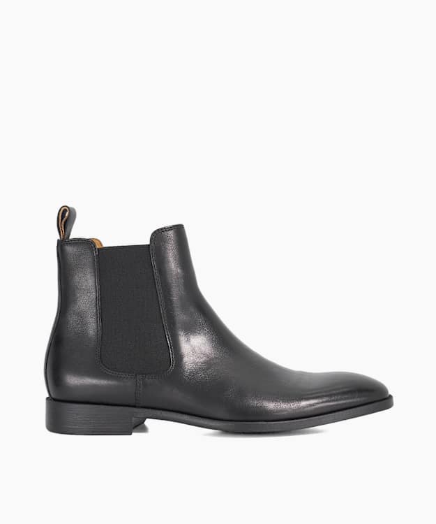 Matchin Black - Flexi sole Leather Chelsea Boots