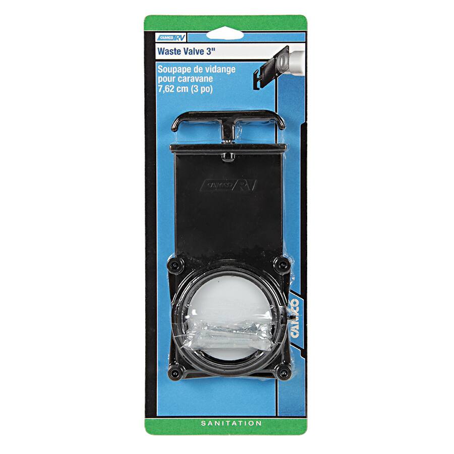 CAMCO RV Waste Valve with Installation Hardware, 3-in