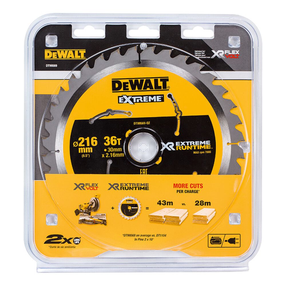 SAGBLAD DEWALT DT99569 XR EXTREME 216MMX30MM 36T