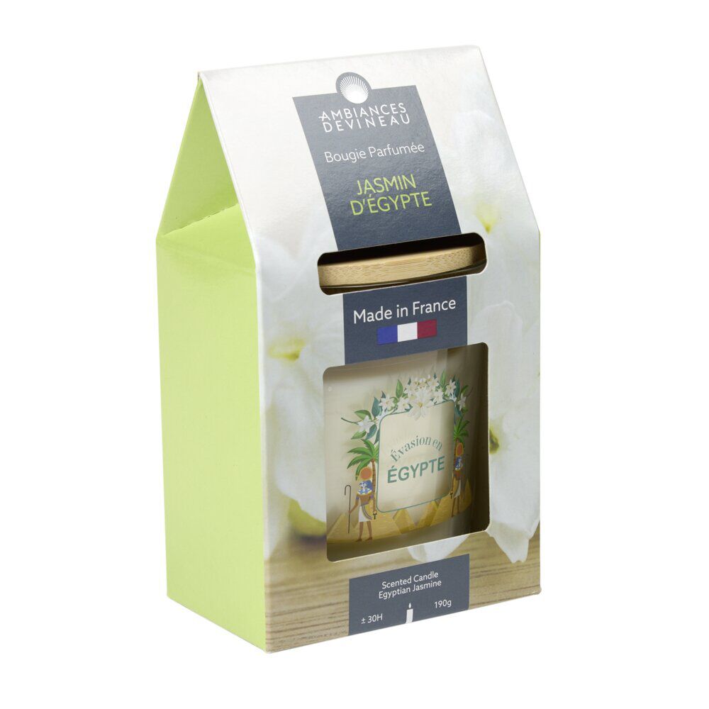Bougie parfumée Ambiances Devineau 2 mèches égypte senteur jasmin 30H