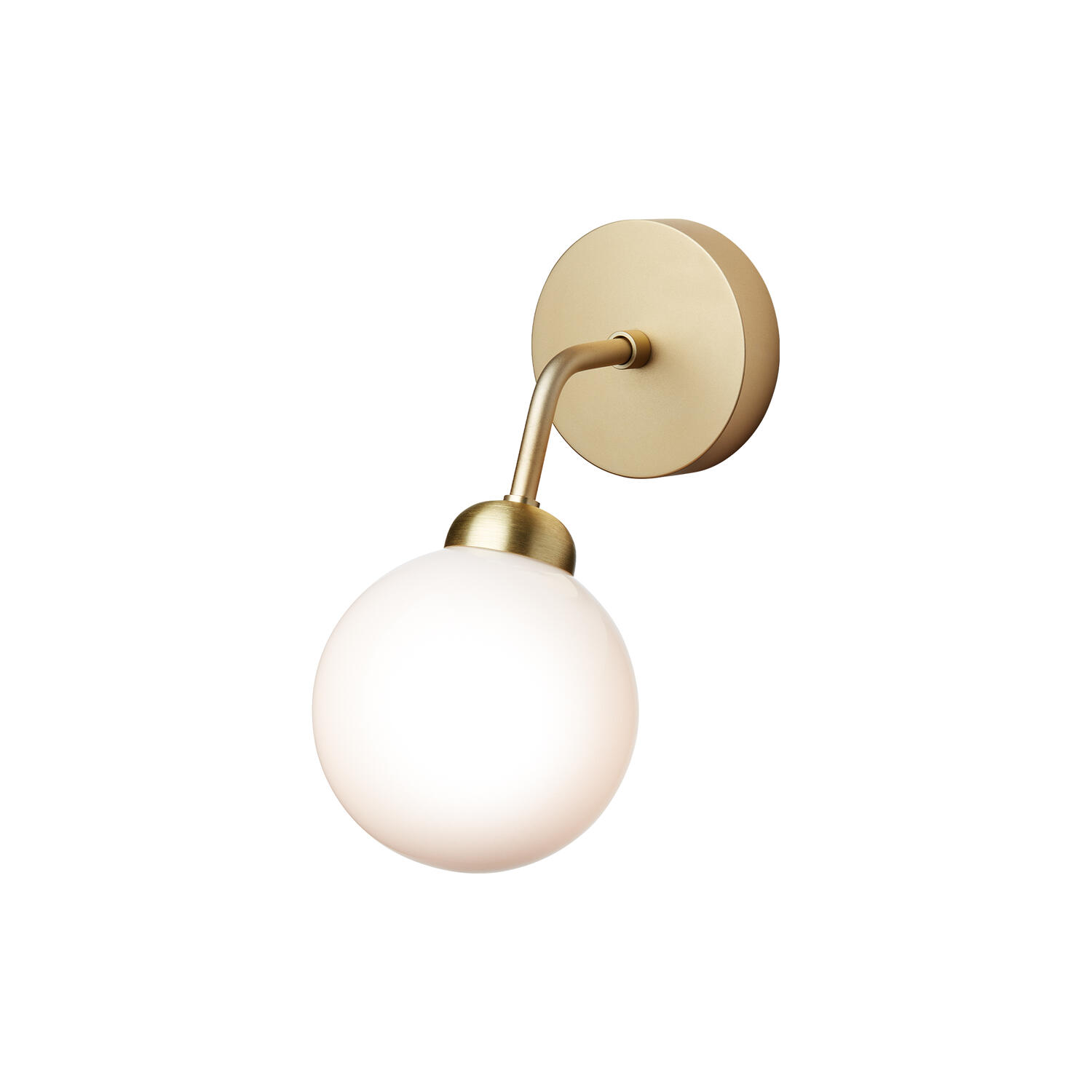Apiales Wall Lamp, brushed brass/opal