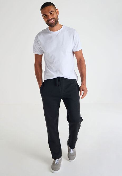 Mens Black Straight Leg Jogger