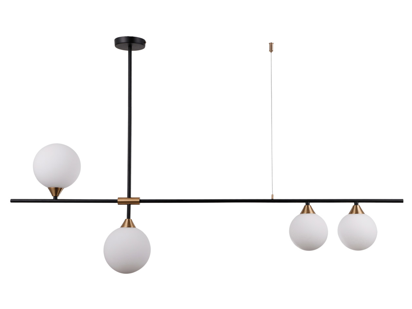 Lampa wisząca Belmonte 4-punktowa biało-czarna