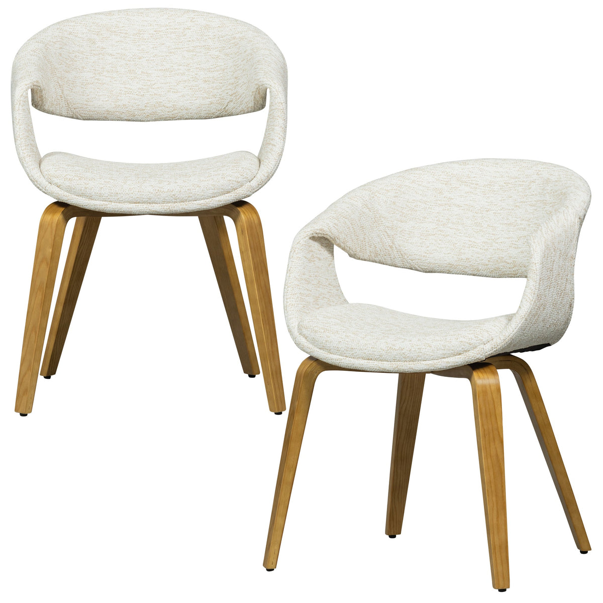 WOOOD eetkamerstoelen houten naturel poot Yossi - Naturel - Set van 2