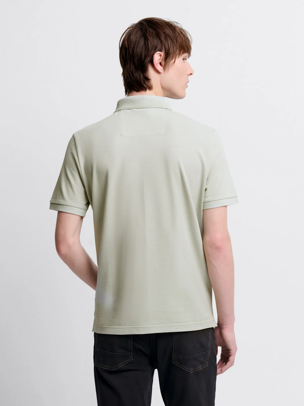 Polo col boutonné en coton