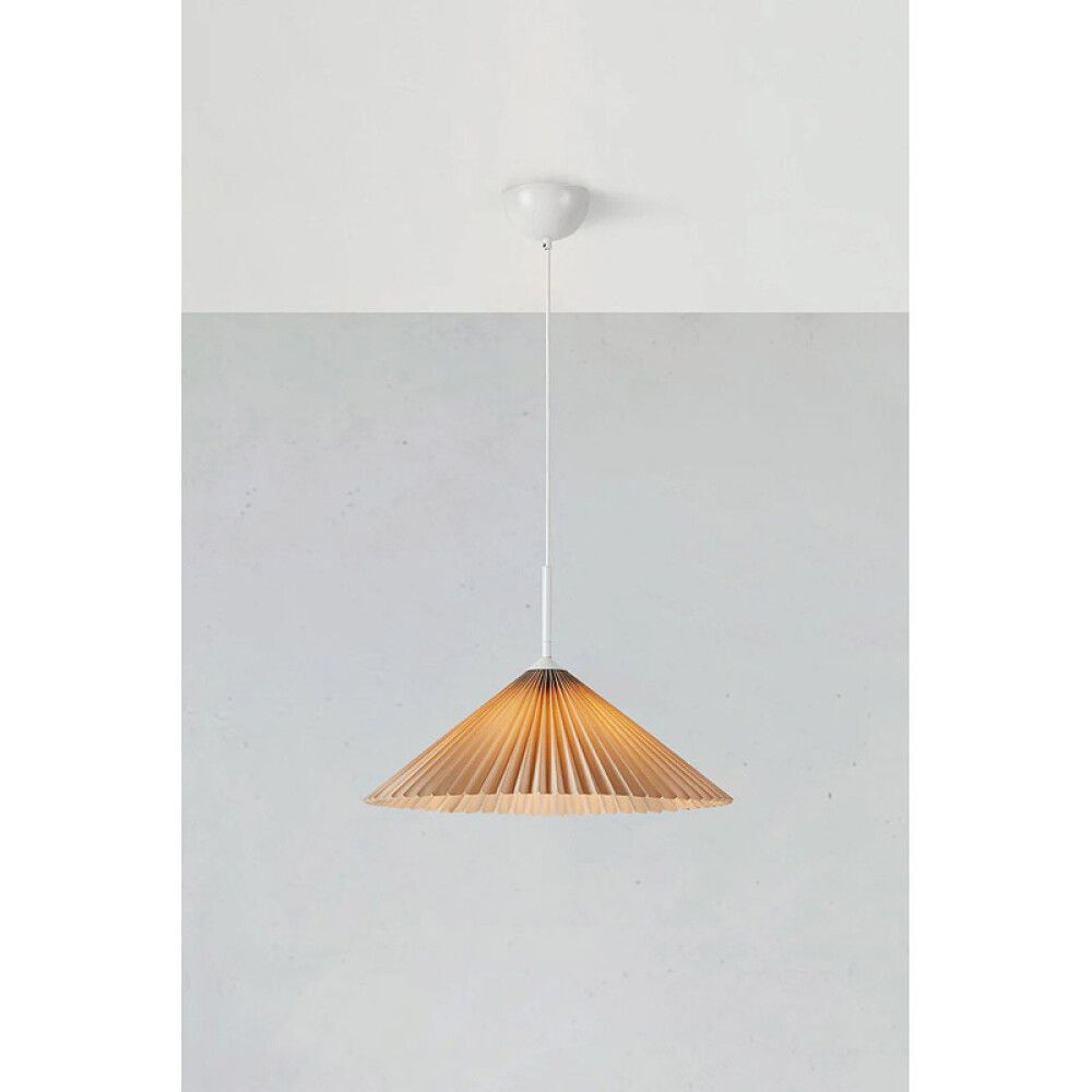 PENDELLAMPE MARKSLJÖD PLISADO 1L 50CM BEIGE