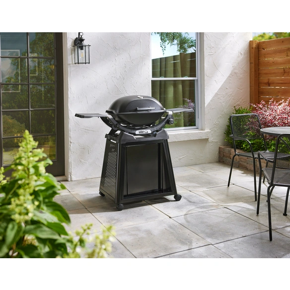 Gasgrill, Gusseisenrost, LxBxH: 126x50x109 cm, schwarz
