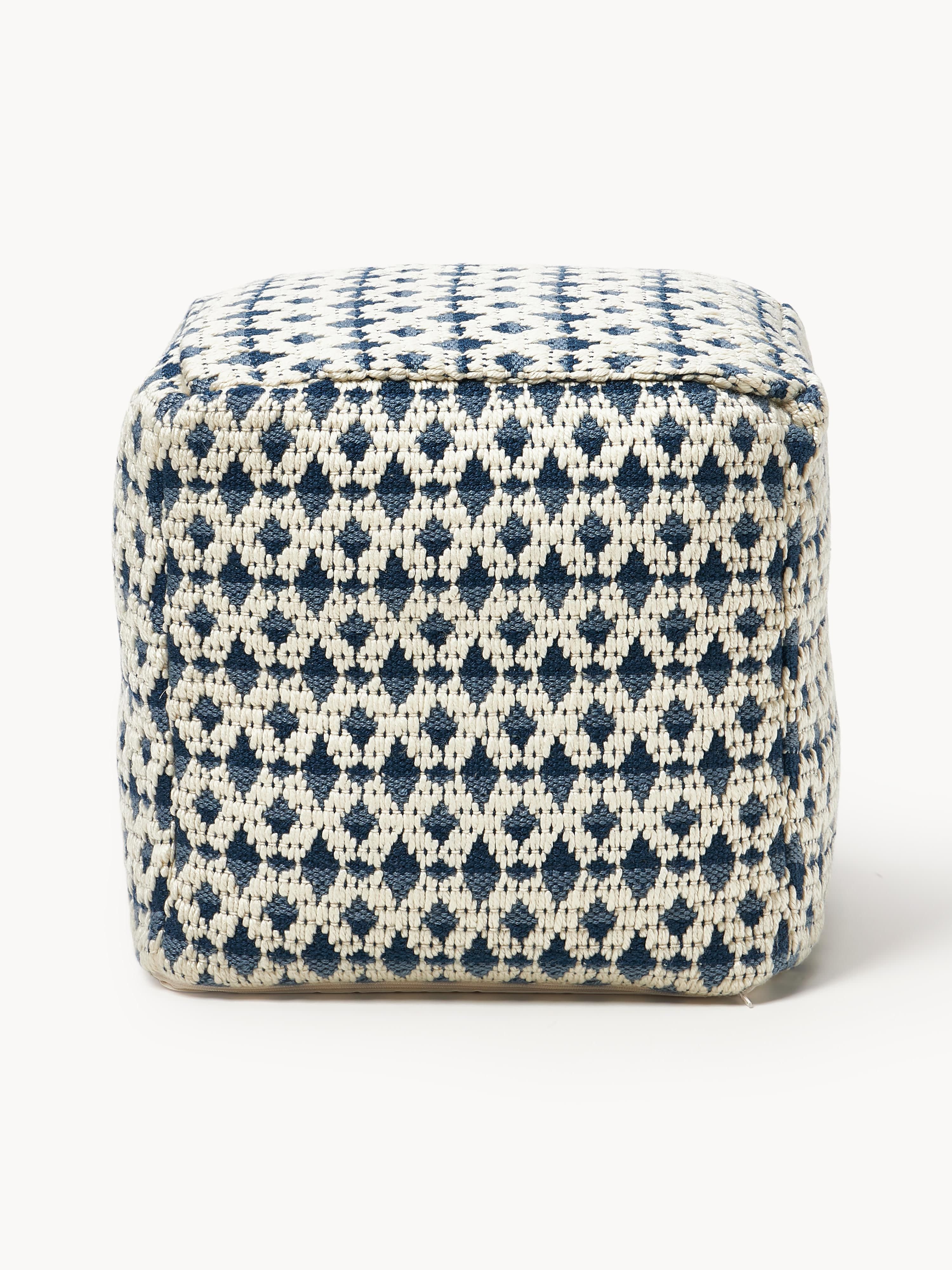 Outdoor-Pouf Yamir mit Webmuster