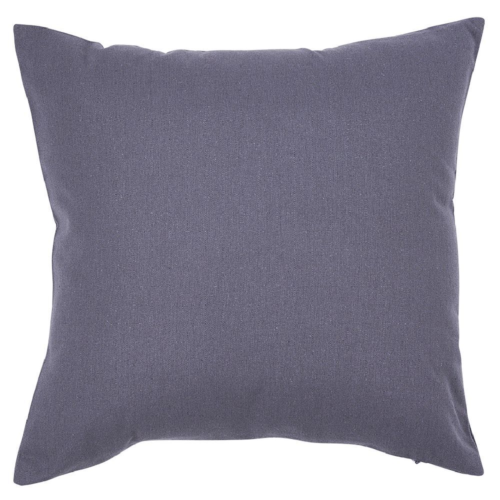 Housse de coussin carré gris uni