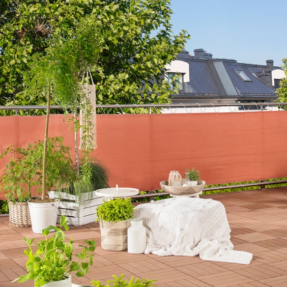 Balkonsichtschutz »Sylt«, 0,9x5m terracotta
