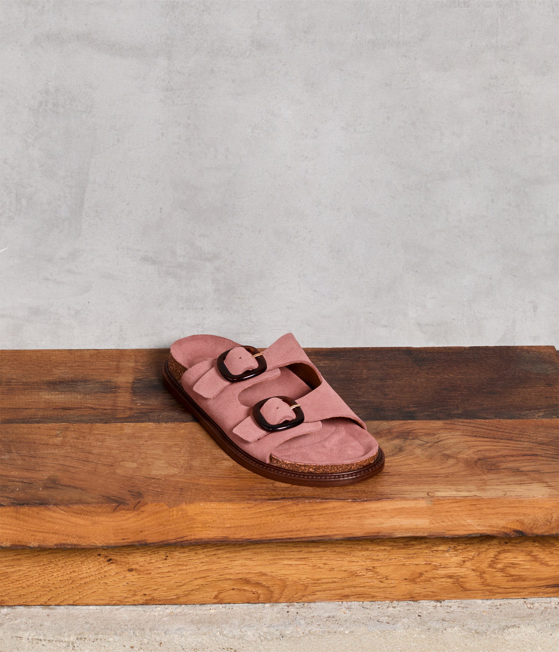 Mules velours rose Jade