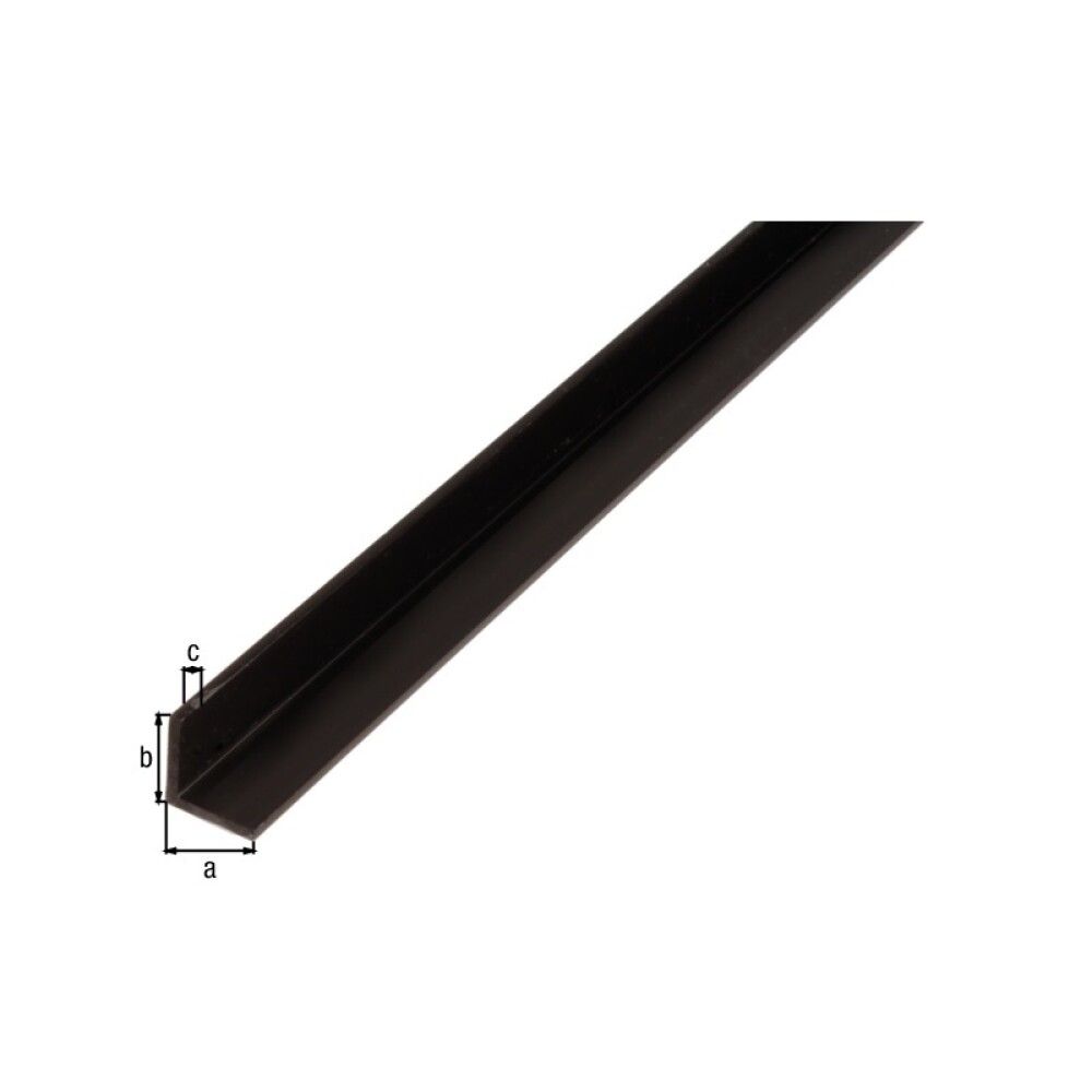 VINKELPROFIL GAH ALBERTS PVC 1000X25X25MM SVART