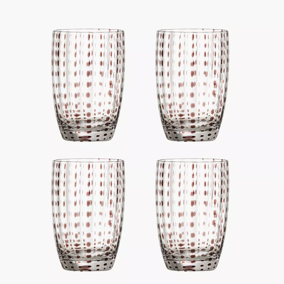 Szklanka 350ml zestaw 4 szt. BLOOMINGVILLE BRINLEY brązowa