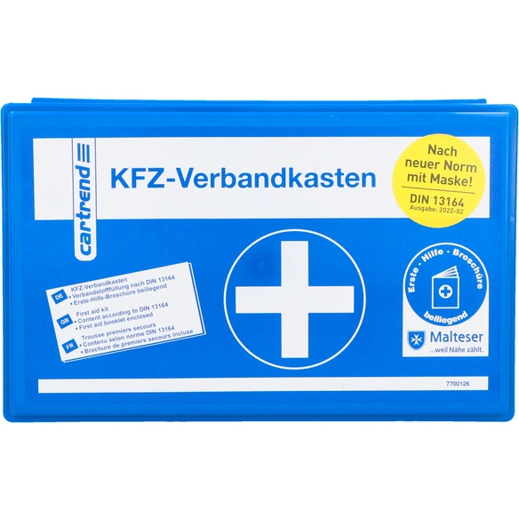KFZ-Verbandskasten, Kunststoff (PVC), blau